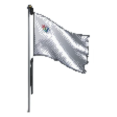 simple white flag waving sticker