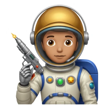 space cowboy with gun sticker