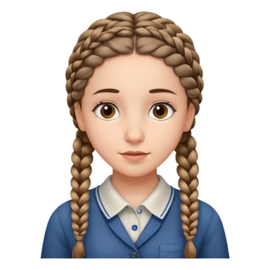 young modest jewish girl braids sticker