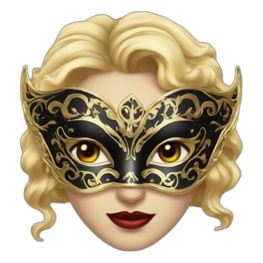 Masquerade mask lady sticker