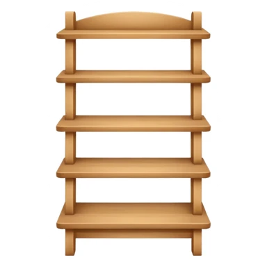 a small stand with horizontal shelves (distinct from a rack) sticker