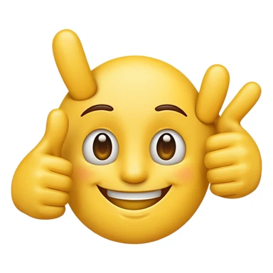 A thumbs up emoji but the fist has five fingers instead of four making a total of six fingers including the thumb sticker