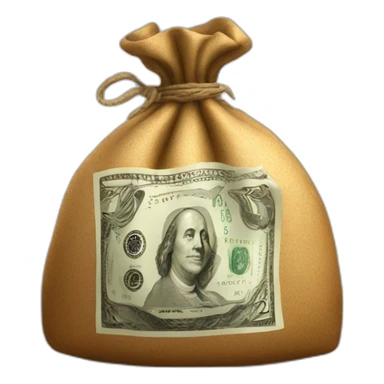 money bag dollars sticker