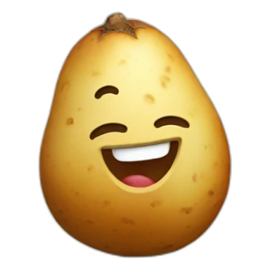 a laughing potato sticker