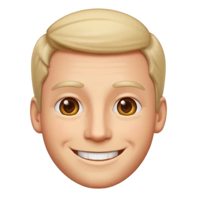 man standing proudly on a mountain summit, apple style emoji sticker