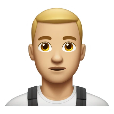 gym bro with crew cut hairstyle style. He is not smiling  sticker