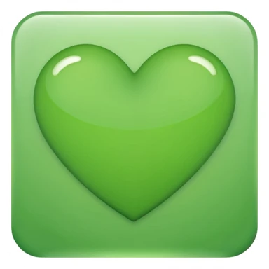 light dark green heart emoji with sharp edges  sticker