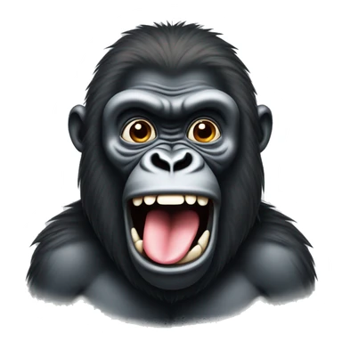 Drooling gorilla with tongue out  sticker