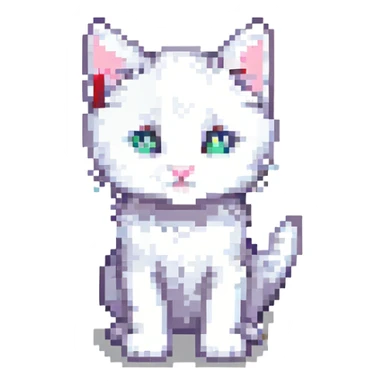 white kitten sticker