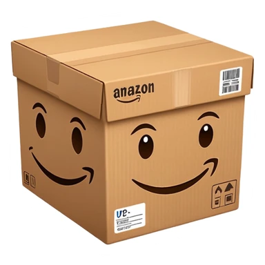 AMAZON BOX WITH UPC CODE sticker