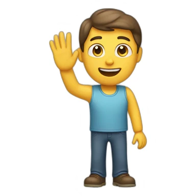 Waving bye person  sticker