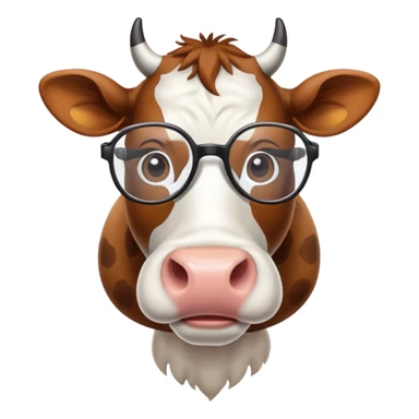 Kuh mit Brille  sticker