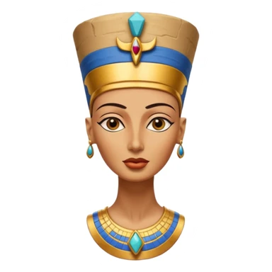 Bust of Nefertiti, no face sticker