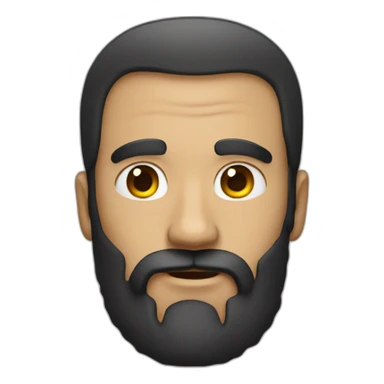 Crazy man with black beard sticker