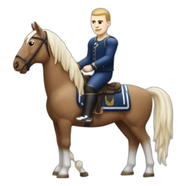 nikola jokic on a tiny horse sticker