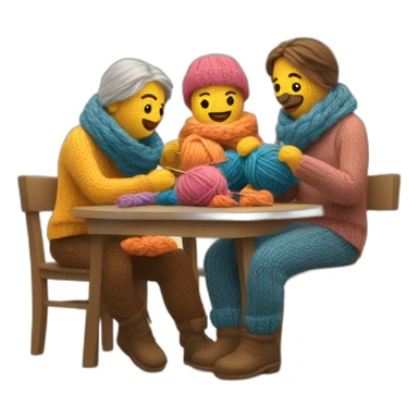 Groupe knitting sticker