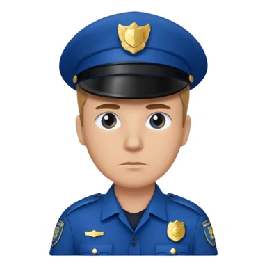 blue uniformed police sticker
