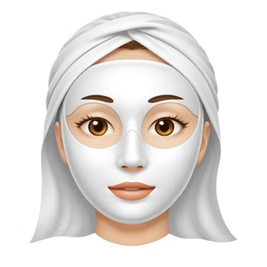 a white skincare beauty mask pack for face sticker