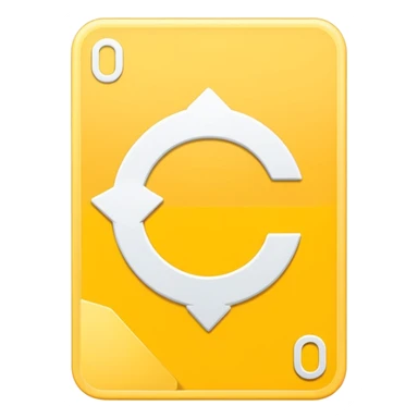 Yellow Uno reverse card emoji sticker