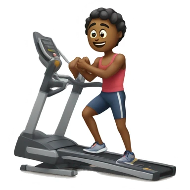 Exercising at the gym  sticker