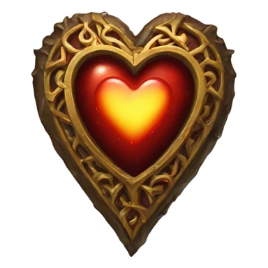gothic red and gold holy heart sticker