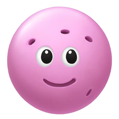 light pink pickle-ball ball  sticker
