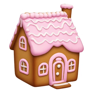 Baby pink gingerbread house sticker