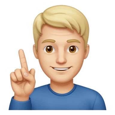 Man smirking with middle finger sticker