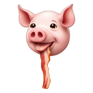 pig cutted on bacon sticker