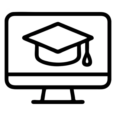Icon school online education  sticker