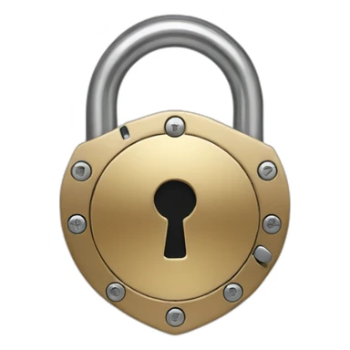 Security lock cybersecurity sticker