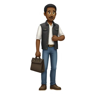 man turn out pockets sticker