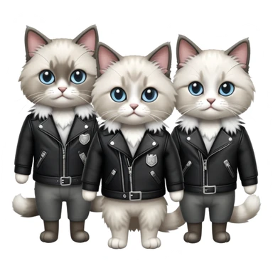 Ragdoll cat mafia street gang  sticker