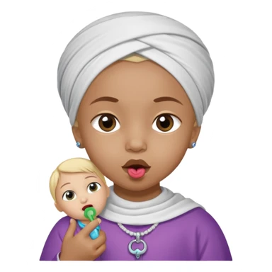 Muhhamad and Aisha Muhhamad old little girl with binkie in mouth sticker