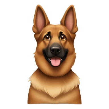 Brown German Shepard  sticker