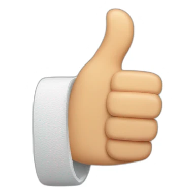 Thumb up with A hand splint sticker