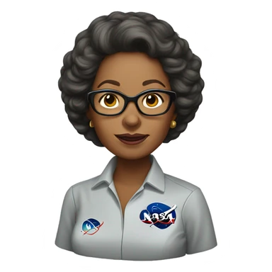 Annie Easley, NASA scientist uniform, unbespectacled sticker