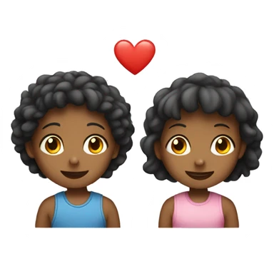 Two kids in love sticker