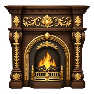 Victorian Ornate Fireplace sticker