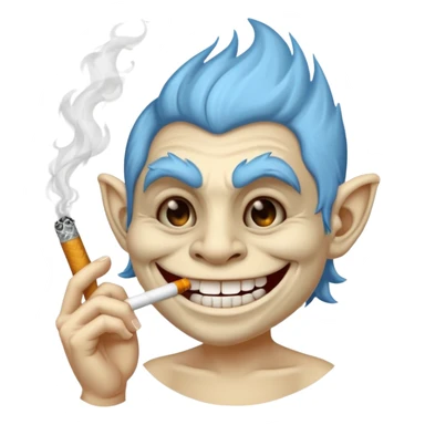 Troll face smoking a cigarette  sticker