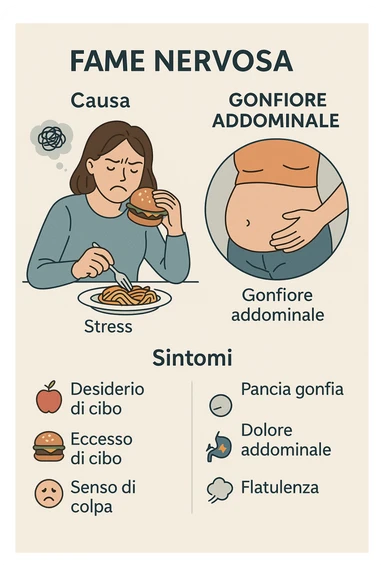 fame nervosa gonfiore addominale in italiano sticker