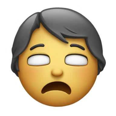 tired awake emoji needing sleep and looks like it stayed up all night sticker