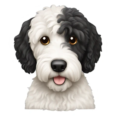 Labradoodle white with black labradoodle sticker