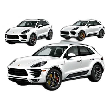 Porsche macan white turbo sticker