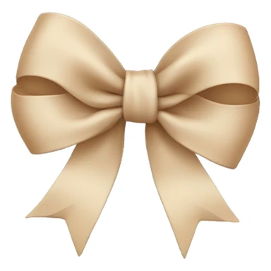 beige bow sticker