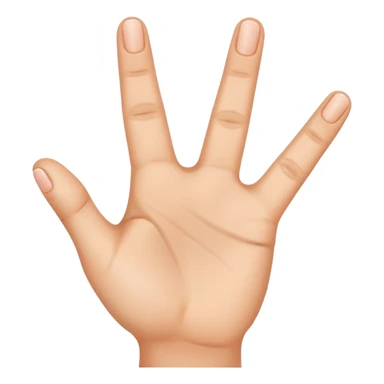 a finger holding up 3 fingers sticker