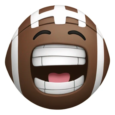 Laughing football sticker