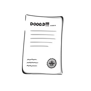 Document with official stamp or seal – business registration certificate sticker