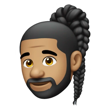 Drake with braids sticker