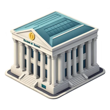 Isometric bank building  sticker